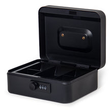 Lade das Bild in den Galerie-Viewer, Geldkassette mit münzzählbrett, 20 * 16 * 8.5 CM, Kasse Abschließbar, Cash Box Groß, Spardose, Geld organizer (Zahlenschloss-20cm)