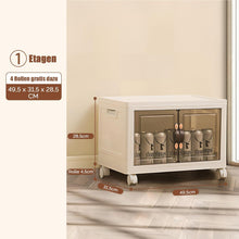 Lade das Bild in den Galerie-Viewer, 33L x 1, Faltbare Aufbewahrungsbox mit Deckel,Aufbewahrungsregal mit Boxen,Stapelboxen,Kunststoffbox