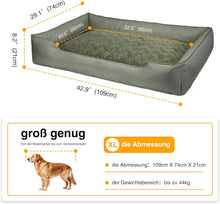 Lade das Bild in den Galerie-Viewer, Hundebett für mittelgroße & Grosse Hunde,Dicker Hundekissen, ergonomisches Hundebetten mit abnehmbarem Bezug, kratzfestes & wasserdichtes Hundekorb, Hundekörbchen waschbar