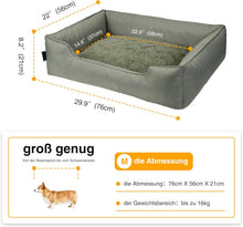 Lade das Bild in den Galerie-Viewer, Hundebett für mittelgroße & Grosse Hunde,Dicker Hundekissen, ergonomisches Hundebetten mit abnehmbarem Bezug, kratzfestes & wasserdichtes Hundekorb, Hundekörbchen waschbar