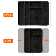 Lade das Bild in den Galerie-Viewer, Besteckhalter für Schubladen,(28-47,5CM) Verstellbarer Besteckeinsatz, Schubladen organizer küche