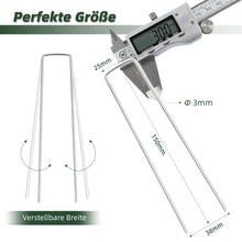 Lade das Bild in den Galerie-Viewer, Unkrautvlies, Erdnägel aus verzinktem Stahl im Set zur Befestigung von Unkrautflies, Unkrautfolie, oder fürs Camping