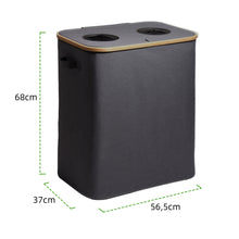 Lade das Bild in den Galerie-Viewer, 140L Pfandflaschen Sammelbehälter mit Deckel & XXL Tragetaschen, Flaschensammler für Leergut & Altglas, 2 Fächer Organizer mit Lochdesign, Recycling Behälter für Küche & Abstellraum