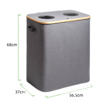 Lade das Bild in den Galerie-Viewer, 140L Pfandflaschen Sammelbehälter mit Deckel & XXL Tragetaschen, Flaschensammler für Leergut & Altglas, 2 Fächer Organizer mit Lochdesign, Recycling Behälter für Küche & Abstellraum