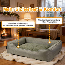 Lade das Bild in den Galerie-Viewer, Hundebett für mittelgroße & Grosse Hunde,Dicker Hundekissen, ergonomisches Hundebetten mit abnehmbarem Bezug, kratzfestes & wasserdichtes Hundekorb, Hundekörbchen waschbar