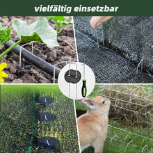 Lade das Bild in den Galerie-Viewer, Erdanker Bodenanker, 50 Stück 150x25mm Ø3mm, Mit Pufferscheiben, Anti Rost Verzinkter Stahl - Für Unkrautvlies, Garten, Gartenvlies & Zaun (50)