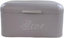 Lade das Bild in den Galerie-Viewer, Brotbox mit Deckel, Großer Knäckebrot Box aus Metall, Brot und Kekse Lange Aufbewahren und Trocken Halten, Retro Design 31cm*19cm*16cm (Grau)