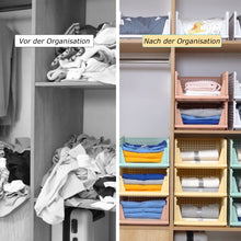 Lade das Bild in den Galerie-Viewer, Schrank Organizer Kleiderschrank 3 Stück, Faltbare Aufbewahrungsbox, Ordnungssystem für Schubladen, Schließfächer, Kleiderschränke