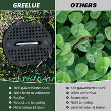 Lade das Bild in den Galerie-Viewer, Erdanker Bodenanker, 50 Stück 150x25mm Ø3mm, Mit Pufferscheiben, Anti Rost Verzinkter Stahl - Für Unkrautvlies, Garten, Gartenvlies & Zaun (50)