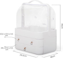 Lade das Bild in den Galerie-Viewer, Kosmetik Organizer, Make Up Aufbewahrungsbox, Schminktisch Zubehör, Schmink Skincare Cosmetic Aufbewahrung (Weiß)