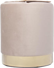 Lade das Bild in den Galerie-Viewer, Samthocker Runder,Zylindrischer Ottoman,Fußbank Hocker,Sitzhocker Runder,Maximale Belastung 150kg,35x35x38cm