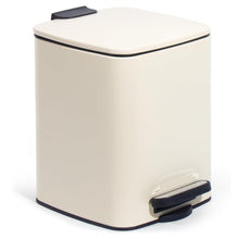 Lade das Bild in den Galerie-Viewer, Kosmetikeimer 6L, Mülleimer bad, Badmülleimer mit Deckel, (Soft Close) Tretmülleimer aus Metall für Badezimmer, WC, Schlafzimmer (Beige, 24 x 19,5 x 25 cm)
