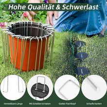 Lade das Bild in den Galerie-Viewer, Erdanker Bodenanker, 50 Stück 150x25mm Ø3mm, Mit Pufferscheiben, Anti Rost Verzinkter Stahl - Für Unkrautvlies, Garten, Gartenvlies & Zaun (50)
