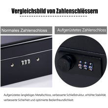 Lade das Bild in den Galerie-Viewer, Geldkassette mit münzzählbrett, 20 * 16 * 8.5 CM, Kasse Abschließbar, Cash Box Groß, Spardose, Geld organizer (Zahlenschloss-20cm)
