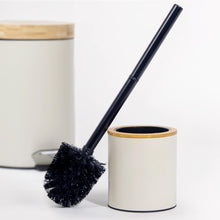 Lade das Bild in den Galerie-Viewer, Klobürste Holz, Toilettenbürste in Edelstahl, WC Bürsten & Halter, Badezimmer Set, Bürstengarnitur, Klobürstenhalter, Klobesen (Beige)