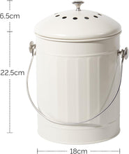 Lade das Bild in den Galerie-Viewer, Biomülleimer Küche 5,5L mit Deckel & Sieb – Geruchsdicht, Spülmaschinenfest – Bioabfallbehälter für Biomüll