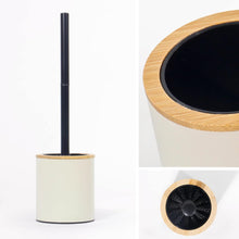 Lade das Bild in den Galerie-Viewer, Klobürste Holz, Toilettenbürste in Edelstahl, WC Bürsten & Halter, Badezimmer Set, Bürstengarnitur, Klobürstenhalter, Klobesen (Beige)