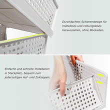 Lade das Bild in den Galerie-Viewer, Schrank Organizer Kleiderschrank 3 Stück, Faltbare Aufbewahrungsbox, Ordnungssystem für Schubladen, Schließfächer, Kleiderschränke (Weiß)