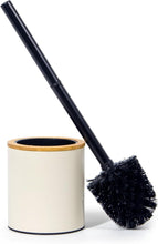 Lade das Bild in den Galerie-Viewer, Klobürste Holz, Toilettenbürste in Edelstahl, WC Bürsten & Halter, Badezimmer Set, Bürstengarnitur, Klobürstenhalter, Klobesen (Beige)