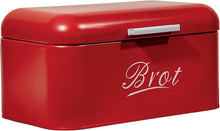 Lade das Bild in den Galerie-Viewer, Brotkasten mit Deckel, Großer Knäckebrot Box aus Metall, Brot und Kekse Lange Aufbewahren und Trocken Halten, Retro Design (31cm)