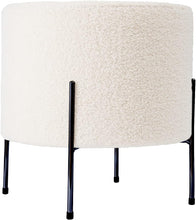 Lade das Bild in den Galerie-Viewer, Samt runder Hocker,Fußhocker Pouf,Eleganter Fußstütze (40*40H)