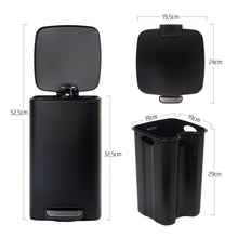Lade das Bild in den Galerie-Viewer, Kosmetikeimer 8L, Mülleimer bad, Badmülleimer mit Deckel, (Soft Close) Tretmülleimer aus Metall für Badezimmer, WC, Schlafzimmer (Beige, 24 x 19,5 x 33 cm)