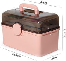 Lade das Bild in den Galerie-Viewer, Medikamenten Aufbewahrung, Medizinbox, Hausapotheke Box, Apothekenbox, Medizinkoffer Groß (34cm)