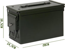 Lade das Bild in den Galerie-Viewer, Munitionskiste, US Ammo Box, Patronenbox, Aufbewahrungsbox für Lithiumbatterien, Munition (Abschließbar-28cm)
