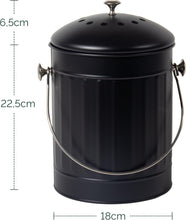 Lade das Bild in den Galerie-Viewer, Biomülleimer Küche 5,5L mit Deckel & Sieb – Geruchsdicht, Spülmaschinenfest – Bioabfallbehälter für Biomüll