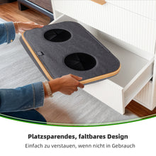 Lade das Bild in den Galerie-Viewer, 140L Pfandflaschen Sammelbehälter mit Deckel & XXL Tragetaschen, Flaschensammler für Leergut & Altglas, 2 Fächer Organizer mit Lochdesign, Recycling Behälter für Küche & Abstellraum (Dunkelgrau)