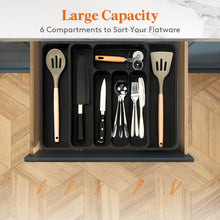 Lade das Bild in den Galerie-Viewer, Besteckhalter für Schubladen,(28-47,5CM) Verstellbarer Besteckeinsatz, Schubladen organizer küche