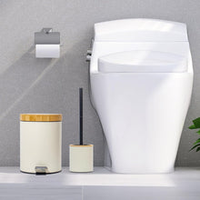 Lade das Bild in den Galerie-Viewer, Klobürste Holz, Toilettenbürste in Edelstahl, WC Bürsten & Halter, Badezimmer Set, Bürstengarnitur, Klobürstenhalter, Klobesen (Beige)