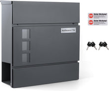 Lade das Bild in den Galerie-Viewer, Wandbriefkasten Postkasten briefkästen mit Zeitungsfach und Schloss 10,5 X 37 x 37 cm