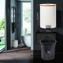 Lade das Bild in den Galerie-Viewer, 3L Badezimmer Mülleimer mit deckel, Mülleimer Bad mit Absenkautomatik (Soft Close)