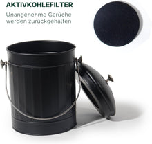 Lade das Bild in den Galerie-Viewer, Biomülleimer Küche 5,5L mit Deckel & Sieb – Geruchsdicht, Spülmaschinenfest – Bioabfallbehälter für Biomüll