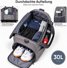 Lade das Bild in den Galerie-Viewer, Sporttasche Kinder Mädchen Leichte Reisetasche Wasserabweisende Schwimmtasche Kinder 30L Sporttasche Mädchen Tragbare Kindersporttasche für Sportstunden, Sportverein, Urlaub