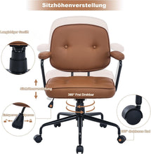 Lade das Bild in den Galerie-Viewer, Bürostuhl Schreibtischstuhl Drehstuhl,Höhenverstellbarer(Braun)