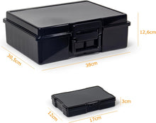 Lade das Bild in den Galerie-Viewer, Fotobox, Sortierboxen für Kleinteile, 16 innere Fotohalter, Aufbewahrungsbox Transparent für Postkarten, Fotos, Spielzeug