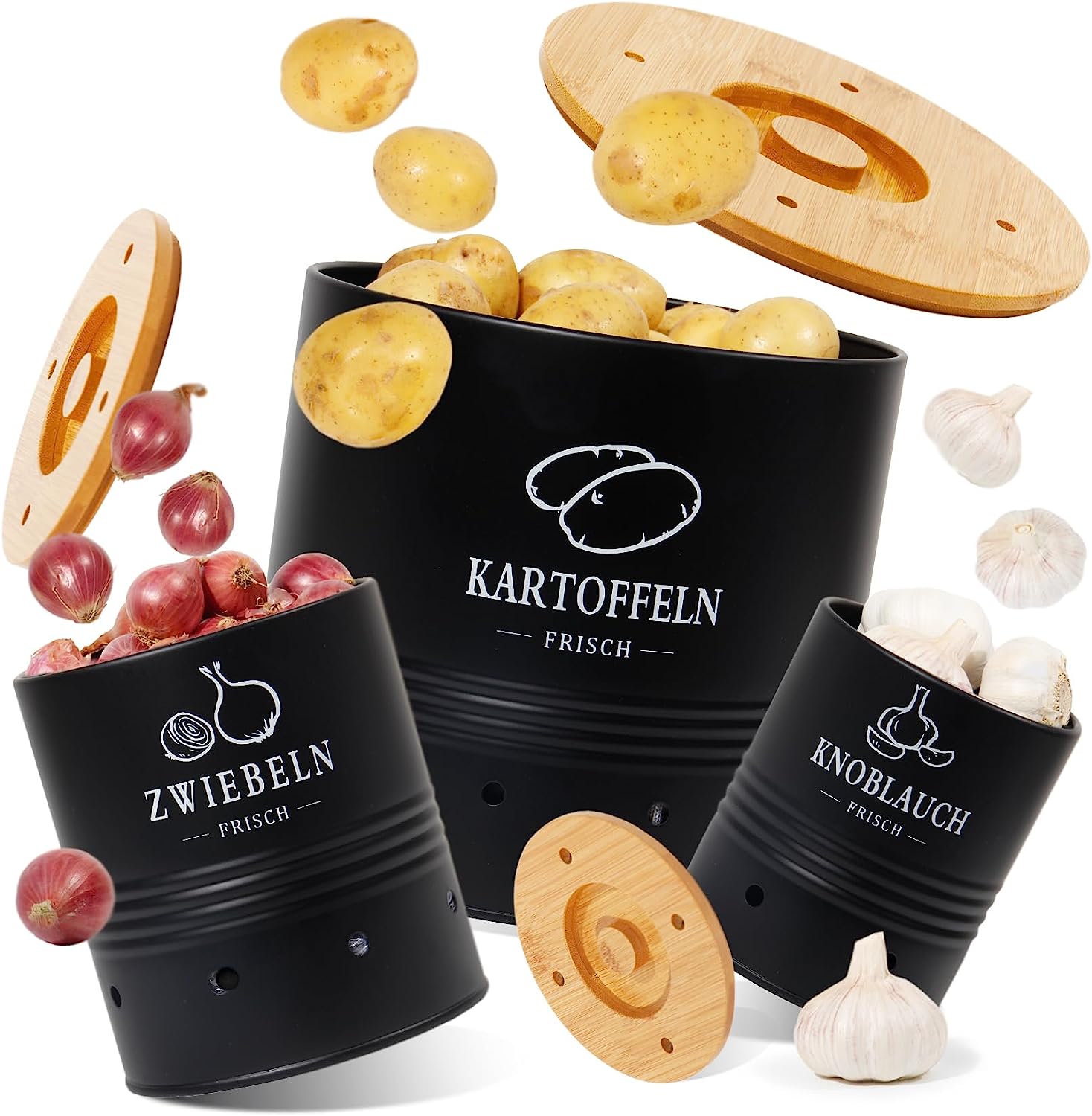 Premium Kartoffel Aufbewahrungsbox [3er Set], Kartoffeln, Zwiebeln und –  Zedelmaier Shop