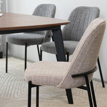 Lade das Bild in den Galerie-Viewer, Esszimmerstühle Stühle 2er Set Stuhl esszimmer esstisch stühle Polsterstuhl mit Rückenlehne Leinenbezug küchenstuhl essstühle für Esszimmer Wohnzimmer Küche (Grobes Leinen)