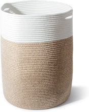 Lade das Bild in den Galerie-Viewer, Geflochtener Baumwollkorb 45L (H45cm, Ø38cm), Aufbewahrungskorb für Spielzeug