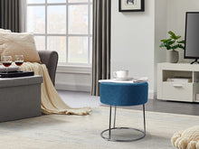Lade das Bild in den Galerie-Viewer, Runder Velvet Hocker,Gittermaster Sitzhocker,Polsterhocker,Footrest Stool Ottoman