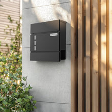 Lade das Bild in den Galerie-Viewer, Wandbriefkasten Postkasten briefkästen mit Zeitungsfach und Schloss 10,5 X 37 x 37 cm