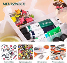 Lade das Bild in den Galerie-Viewer, Aufbewahrungsbox mit fächern, Sortierboxen, Nähkasten, Bastelkoffer leer, Medicine Organizer Box, Angelkoffer, Aufbewahrung for Kleinteile, Haargummi(29cm)