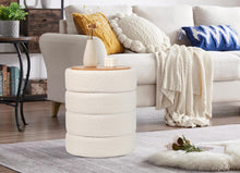 Lade das Bild in den Galerie-Viewer, Teddy Hocker mit Stauraum - Runder Sitzhocker(37*47H)