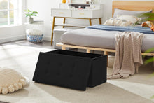 Lade das Bild in den Galerie-Viewer, Sitzbank, Sitzhocker, Fußhocker, Sitztruhe faltbar 76 x 38 x 38 cm(Leinen)