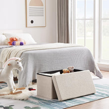 Lade das Bild in den Galerie-Viewer, Sitzhocker Sitzwürfel mit Stauraum Samt Fußbank Truhen , faltbar (76cm)