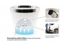 Lade das Bild in den Galerie-Viewer, Katzen/Hunde Trinkbrunnen, Katzenbrunnen Wasserbrunnen mit Aktivkohlefilter 2L (Silber)