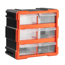 Lade das Bild in den Galerie-Viewer, Sortierbox Sortimentskasten Kleinteile Organizer mit Schubladen, geeignet für die Wandmontage, Kleinteilemagazin für die Werkstatt, Büro oder zu Hause (Orange)