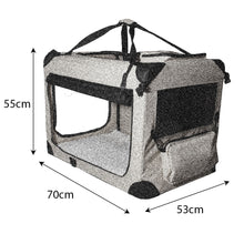 Lade das Bild in den Galerie-Viewer, Faltbare Hundebox Transportbox Hundekäfig mit verschiedenen Größen und Farben (L - 55 x 70 x 53cm)